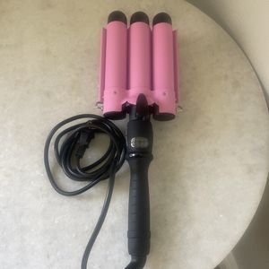 TRADEMARK BEAUTY BABE WAVES JUMBO 3 BARREL BEACH WAVE CURLING IRON 1.25" BARRELS